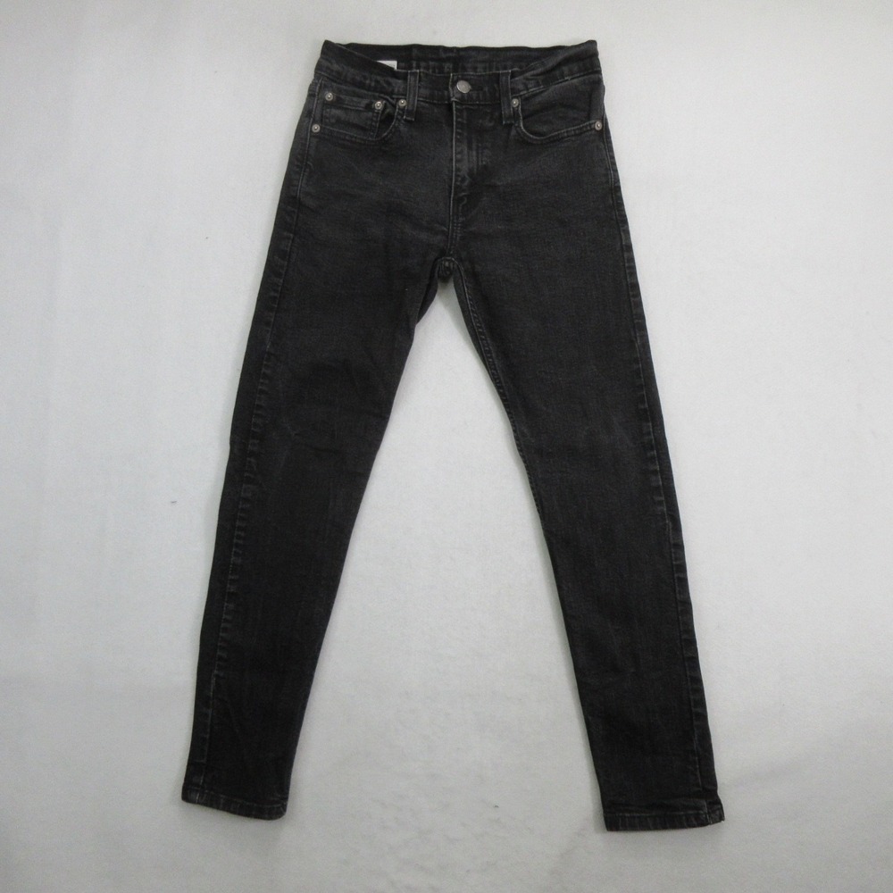 Levi's Men's Jeans 27X26 (Tag29X30) Tapered 512 Slim Stretch Faded Black Denim